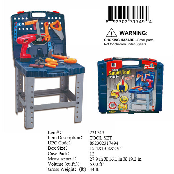 15.4X13.8X2.9"SUPER TOOL PLAY SET