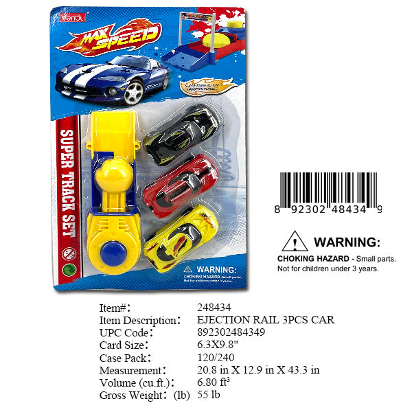 9.8X6.3"3PC SPORT CAR+EJECTOR LAUNCHER