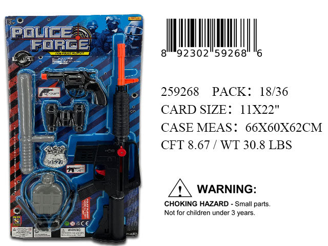 22X11"POLICE FORCE GUN PLAYSET