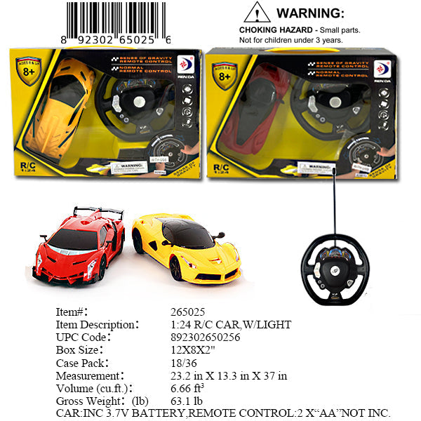 12X8X2"4CH 1:20 R/C SPORT CAR+CHARGER