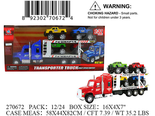 16X7X4"F/P TRUCKTRAILER+4 PU