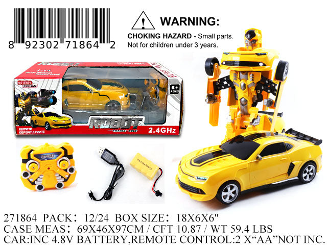 18X6X6"4CH R/C CHANGE ROBOT SPORT CAR+CHARGER