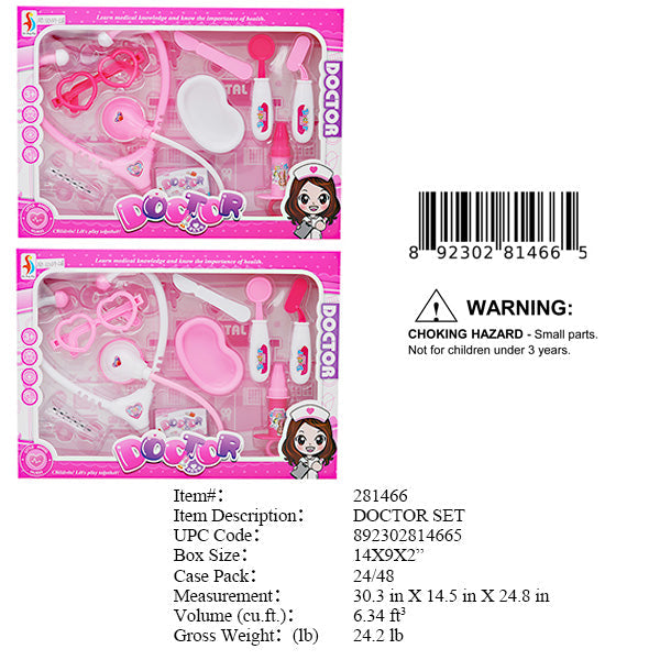 14X9X2"GIRLS DOCTOR SET WBX