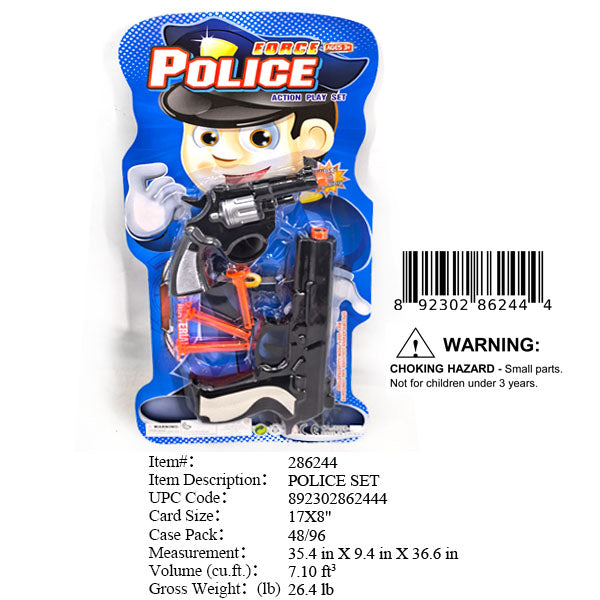 17X8"2PC POLICE GUN PLAYSET