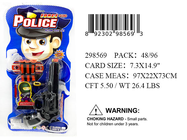 14.9X7.3"POLICE DART GUN PLAY SET