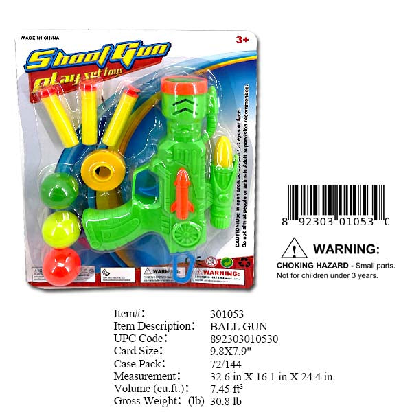 10X8"SOFT DART+BALL SHOOT GUN