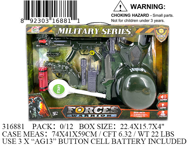 22.4X15.7X4."SOLDIER FORCE+HELMET MILITARY PLAY SE