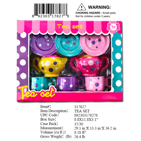 8.8X11.8X3.1"TEA SERVING SET