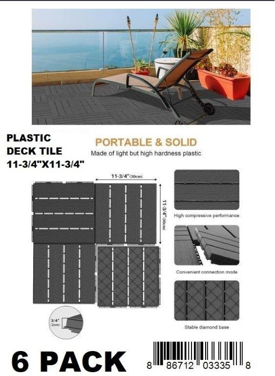 6PACK 11-3/4*11-3/4 DECK TILE SET