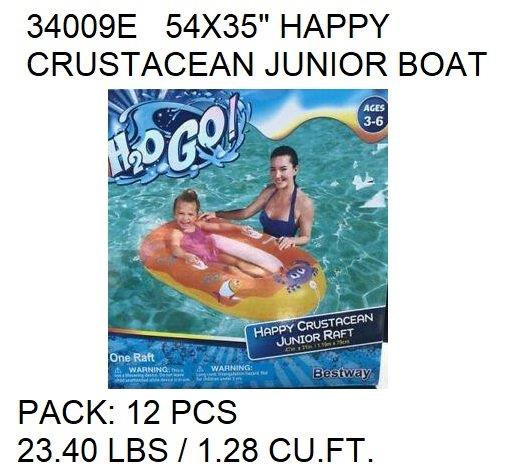 H2OGO! 54X35"HAPPY CRUSTACEAN JUNIOR RAFT BOAT