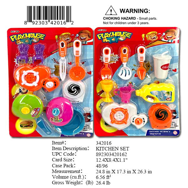 12.4X8.4 KITCHEN COOKING PLAY SET