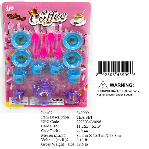 11.2X8.4"15PC TEA & COFFEE PLAY SET