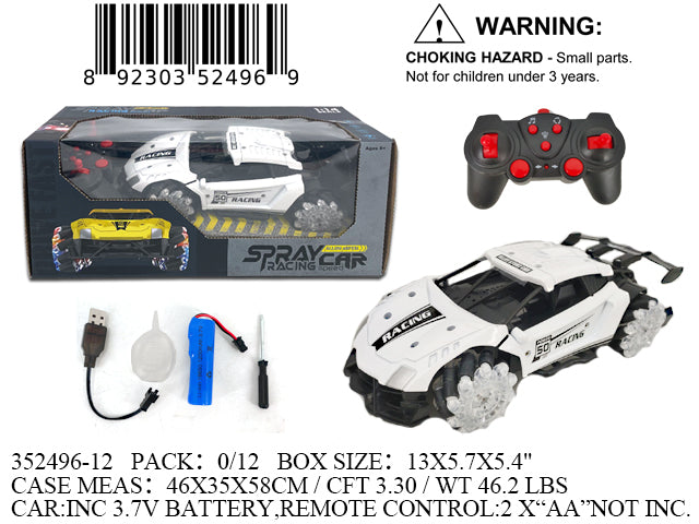13X5.7X5.4"R/C SPRAY SPORT CAR+CHARGER