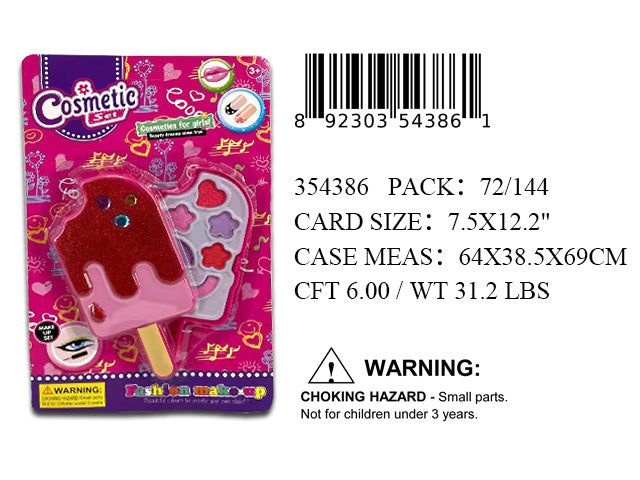 12.2X7.5"ICE CREAM MAKE UP SET