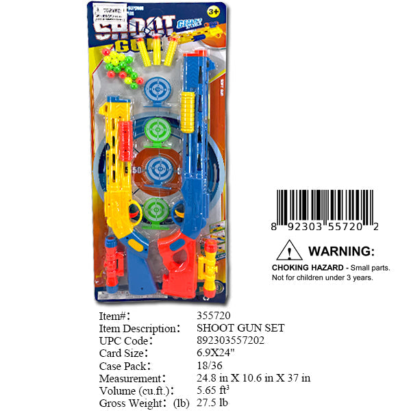 24X6.9"2PC SHOOT SOFT DART & BALL GUN SET