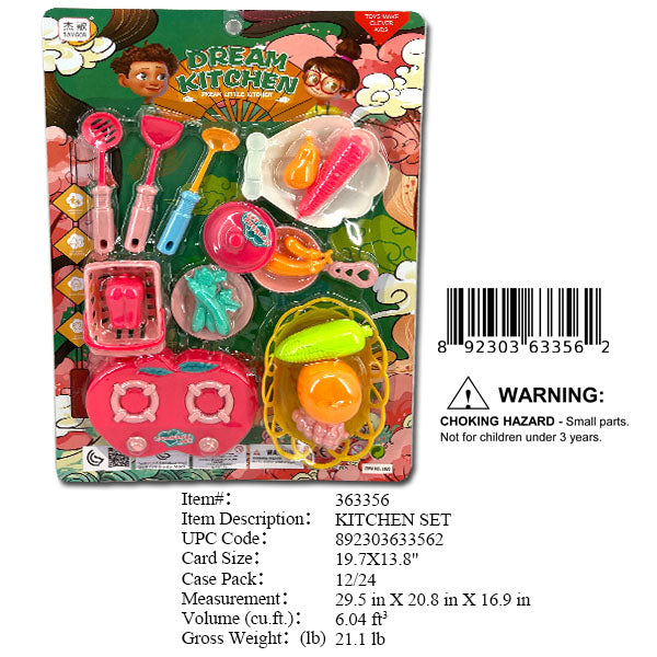 19.7X13.8"KITCHEN COOKING PLAYSET