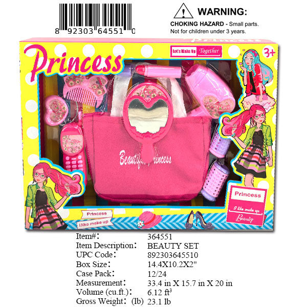 14.4X10.2X2"PRINCESS BEAUTY SET WBX