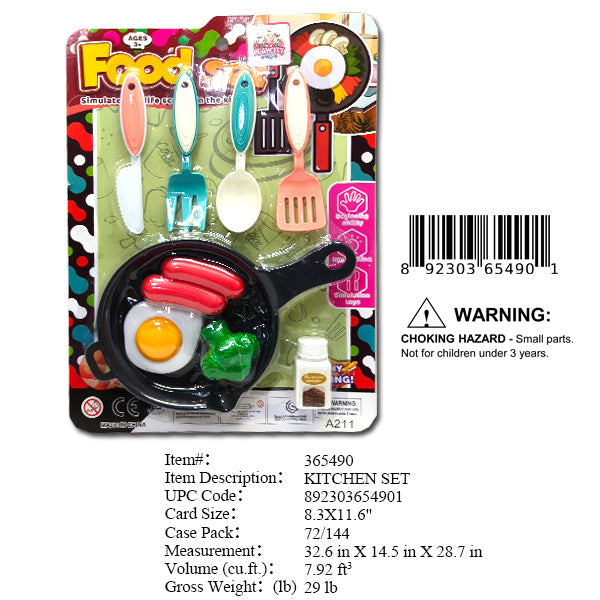 8.3X11.6"KITCHEN COOKING PLAY SET