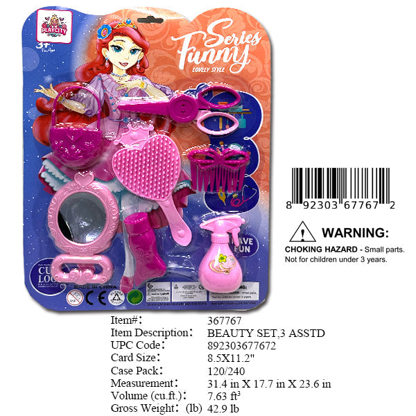 8.5X11.2"GIRLS BEAUTY PLAY SET