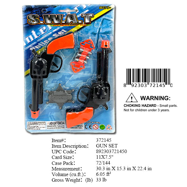 11 X 7.5"2PC COWBOY GUN SET
