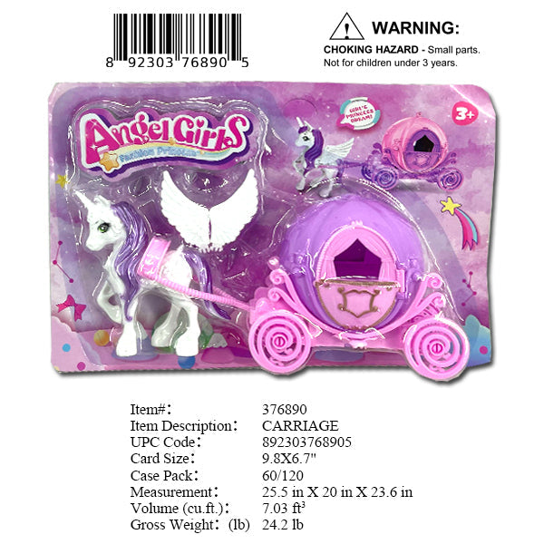 9.8X6.7"UNICORN & CARRIAGE