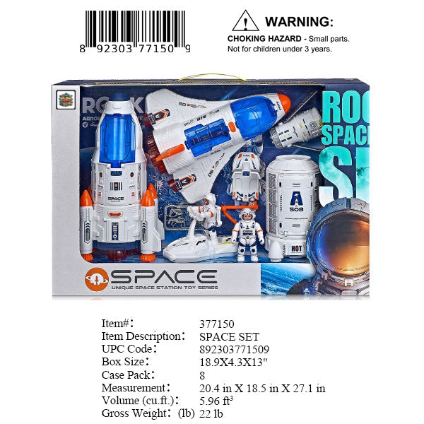 18.9X4.3X13"SPACE STATION PLAY SET
