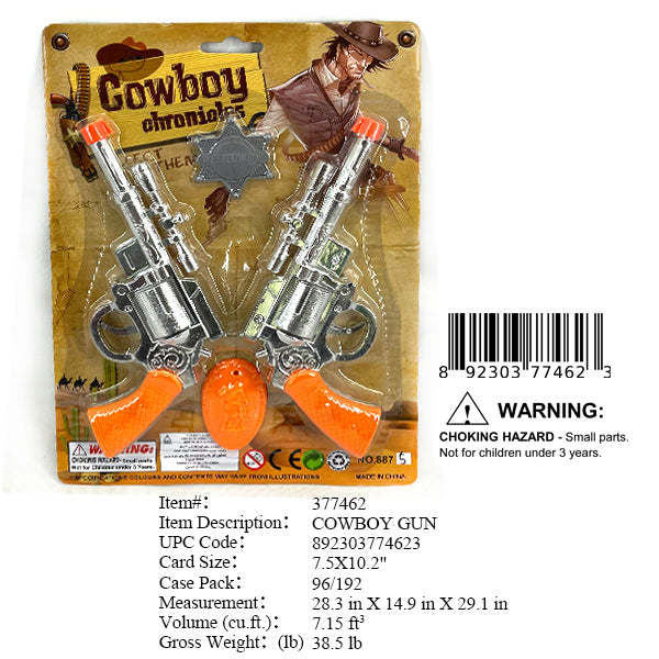 7.5X10.2"2PC COWBOY CLICK GUN SET