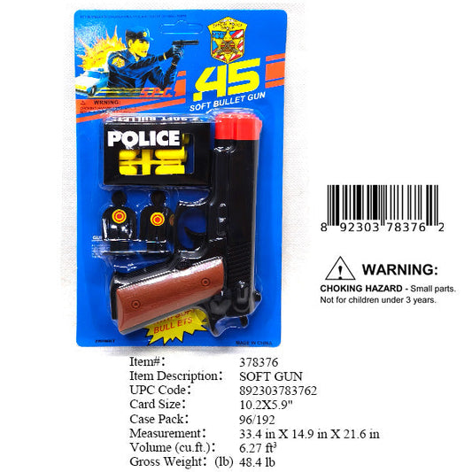 10.2X5.9"POLICE TOY GUN SET