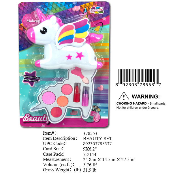 9X6.2"UNICORN MAKE UP SET