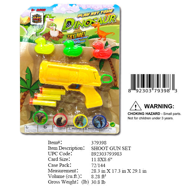 11.8X8.6"TOY GUN SHOOT SOFT DART & DISCS