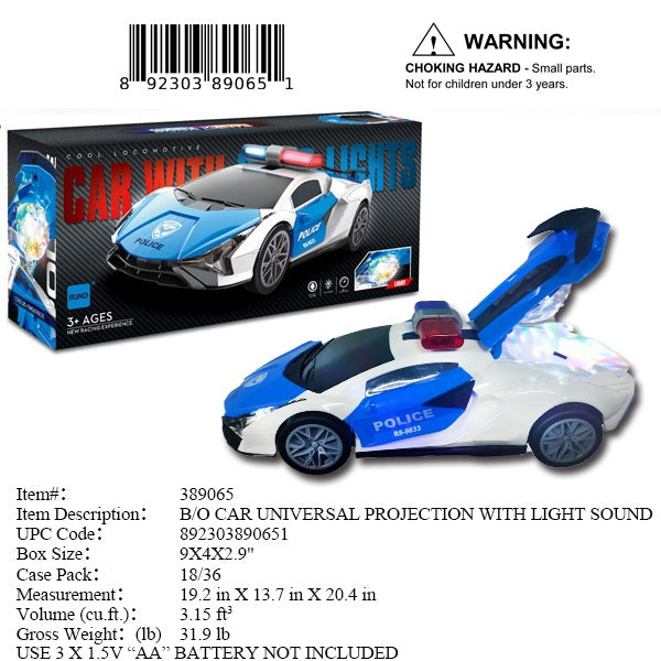 9X4X2.9"B/O IC BUMPNGO POLICE CAR