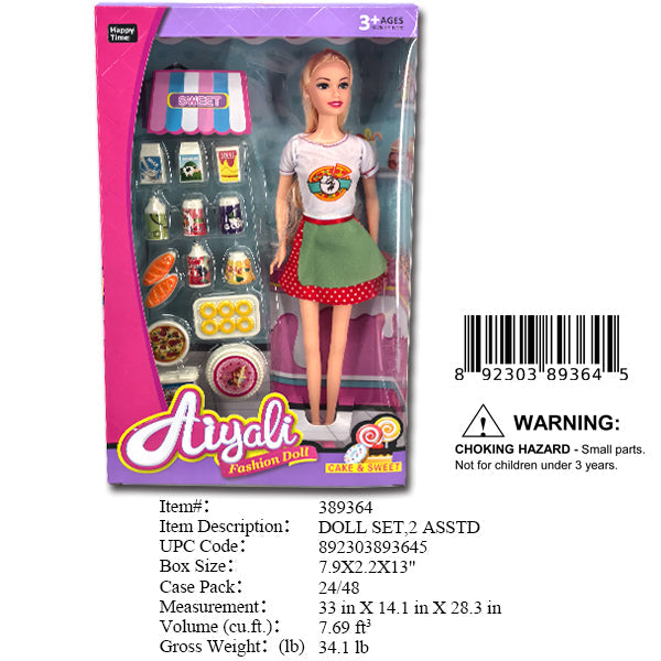 7.9X2.2X13"11"DOLL & SWEET DESERT SET