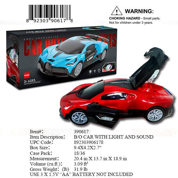 9.4X4.2X2.7"B/O IC BUMPNGO SPORT CAR