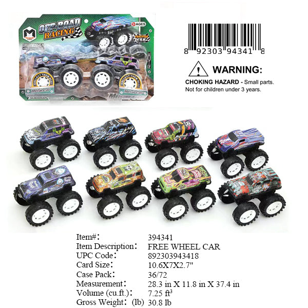 10.6X7X2.7"2PC F/W OFF ROAD RACING TRUCK SET