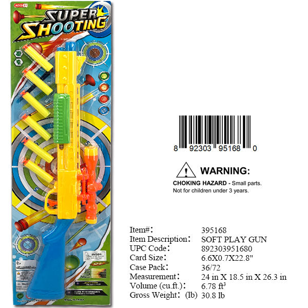6.6X22.8"SOFT DART GUN SET