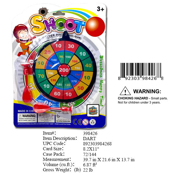 8.2X11"DART AND BOARD GAME