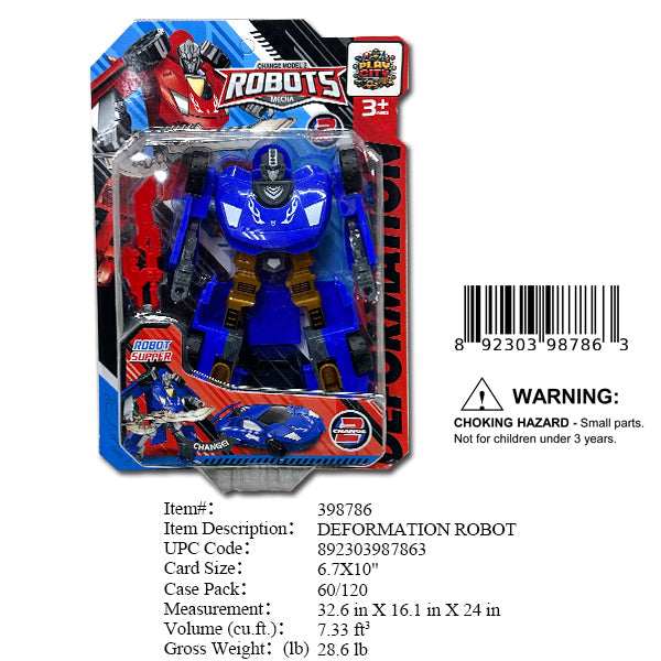 6.7X10"DEFORMATION ROBOT CAR