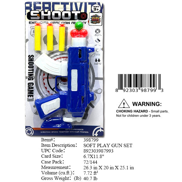 6.7X11.8"SOFT DART & BALL PLAY GUN SET