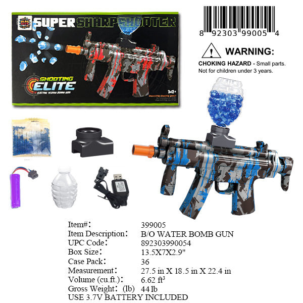 13.5X7X2.9"B/O WATER GEL BLASTER GUN
