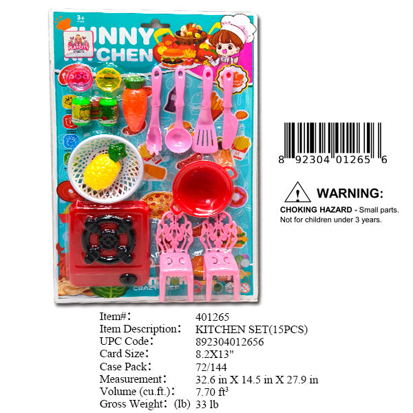 8.2X13"KITCHEN PLAY SET