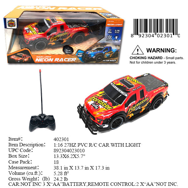 13.3X6.2X5.7"RC 4CH SPORT PICK UP TRUCK