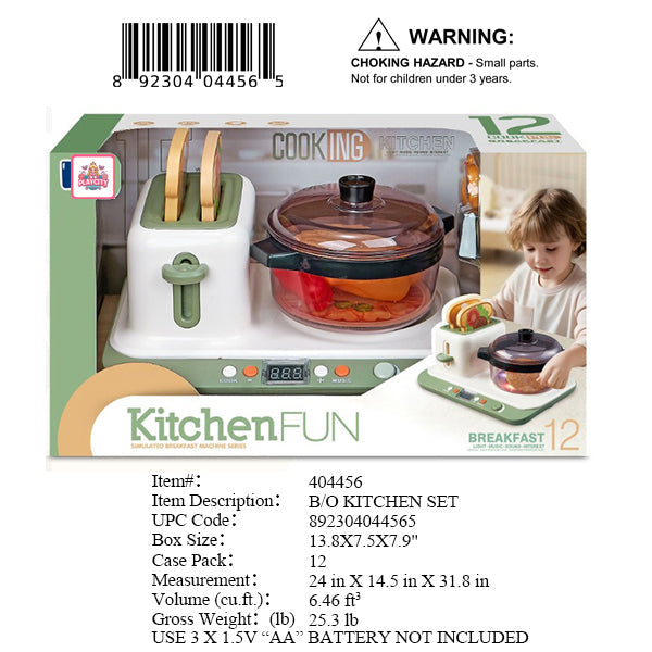 13.8X7.5X7.9"B/O PLAY KITCHEN SET
