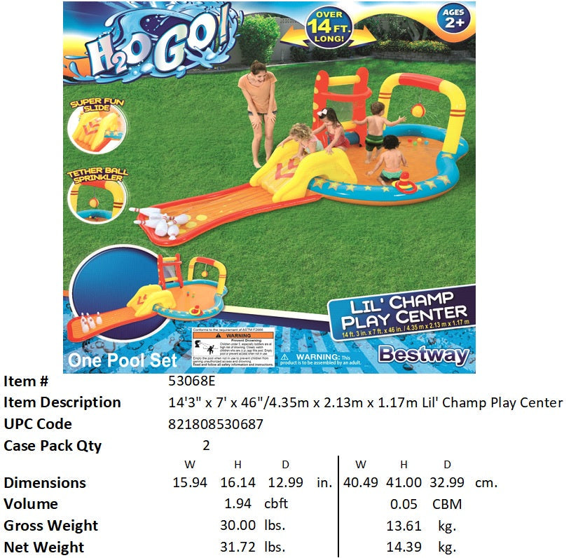 H2OGO! 171X84X46"LIL CHAMP PLAY CENTER