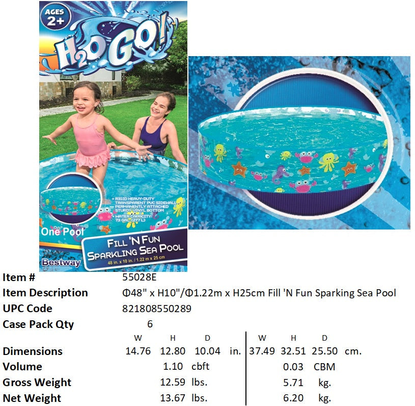 BESTWAY 4FTX10"C-THRU SNAPSET POOL