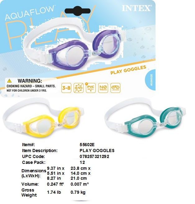 INTEX AQUA FLOW GOGGLES AGES 3-8