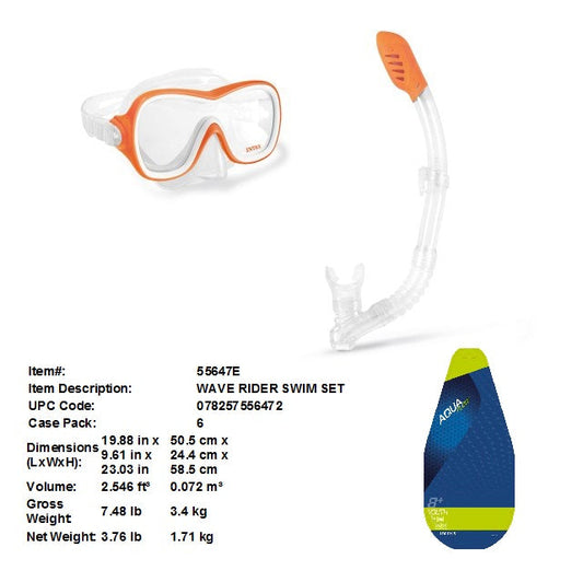 INTEX WAVE RIDER SWIM SET DIVING MASKS+SNORKEL AGE