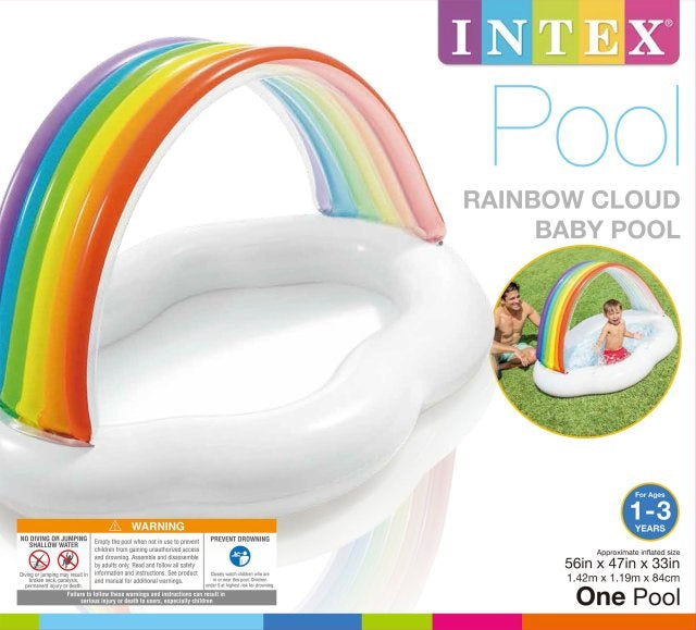 56X47X33"INTEX RAINBOW CLOUD POOL
