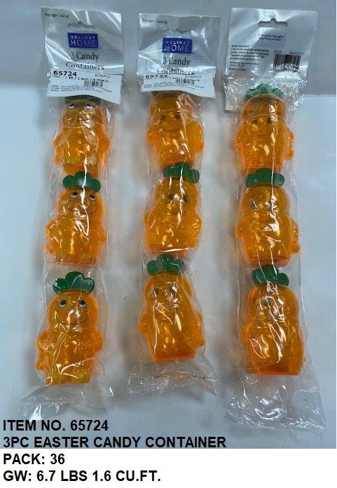 3PC EASTER CANDY CONTAINER