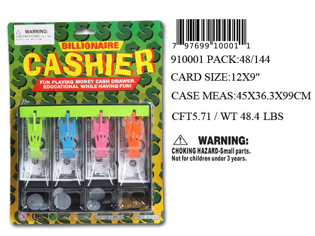 12X9"PLAY MONEY+CASHIER TRAY SET
