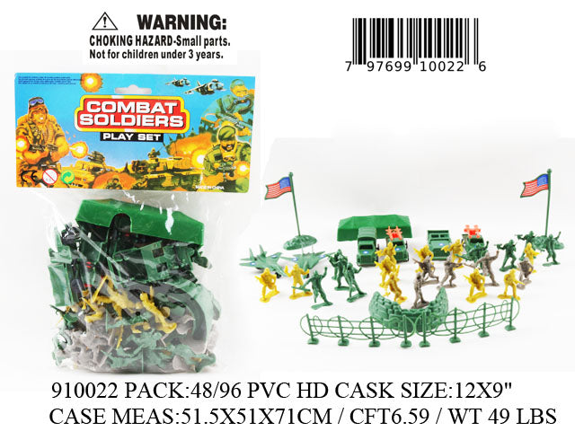12X8"COMBAT SOLDIERS FIG. SET